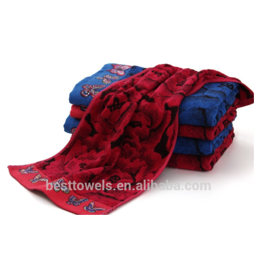 Soft yarn -dyed jacquard bamboo fiber bath towel